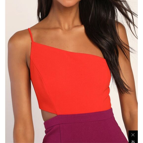 maniju NWT one shoulder asymmetrical colorblock maxi dress size S - Picture 2 of 12